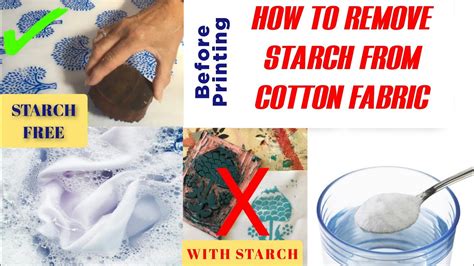 should you wash fabric starch